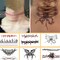 8Pcs Halloween Neck Tattoo Stickers Realistic Skull Scar Fake Tattoos For Halloween Party Spooky Spirit Decal
